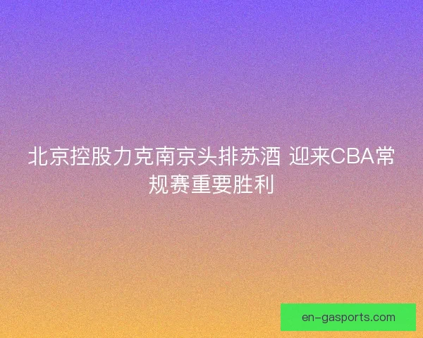 北京控股力克南京头排苏酒 迎来CBA常规赛重要胜利